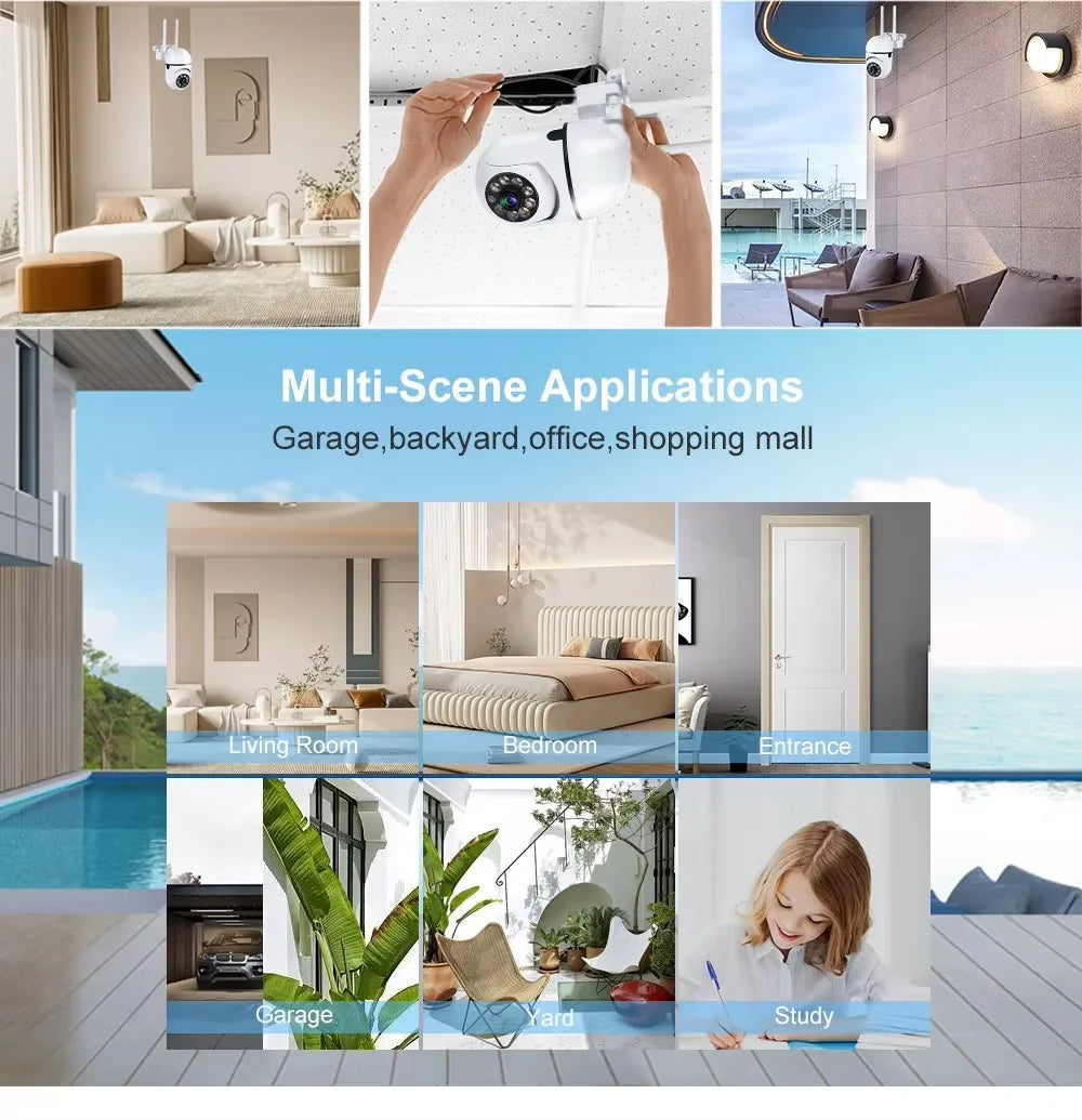 Caméra WiFi 1080P HD – Version Haute Qualité, Caméra Sans Fil 360° pour Intérieur et Extérieur
🚚 Livraison rapide en 8 à 12 jours ouvrés depuis la France FelizShop