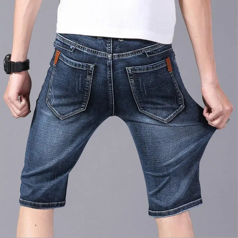 Short en Jean Homme Bleu Été – Coupe Droite, Taille 40 – Denim Coton Léger & Confortable FelizShop
