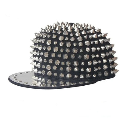 Casquette Homme Punk Rock – Snapback Cloutée Style Hip-Hop FelizShop