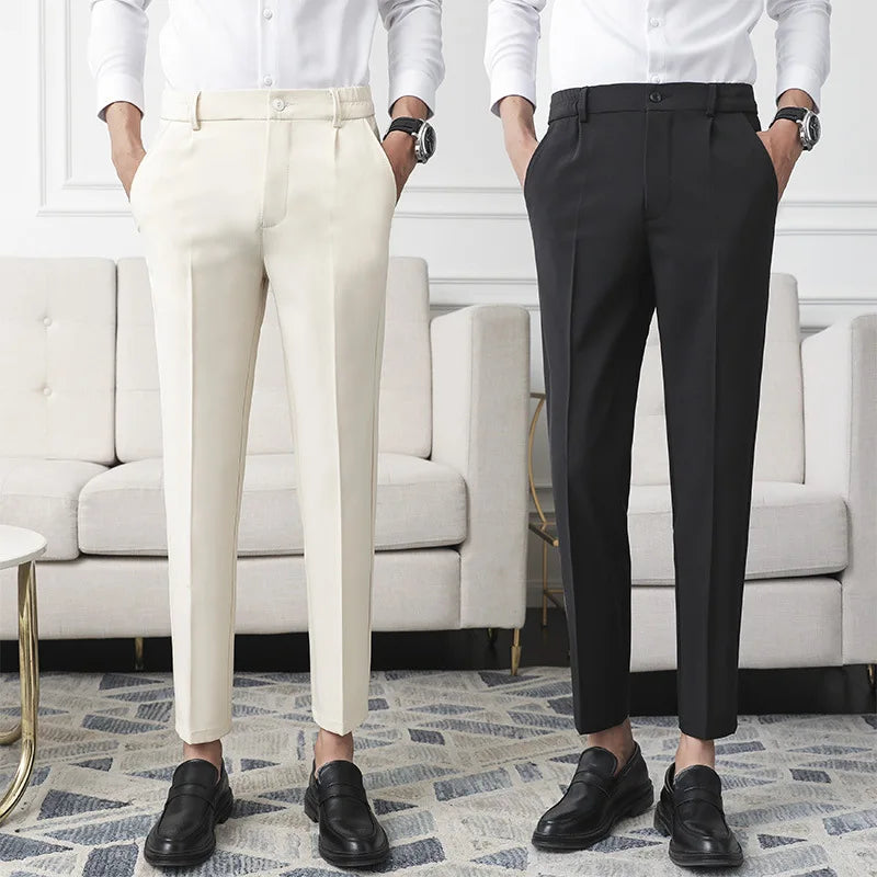 Pantalon de Costume Homme Slim – Tissu Infroissable, Coupe Droite Élégante🚚 Livraison rapide en 8 à 12 jours ouvrés depuis la France FelizShop