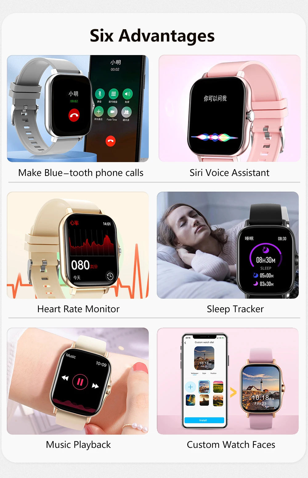 Montre connectée sport 1,83'' — Montre fitness, suivi santé, étanche, appels sans fil — Pour hommes et femmes — Compatible iOS, Xiaomi (2025)🚚 Livraison rapide en 8 à 12 jours ouvrés depuis la France FelizShop
