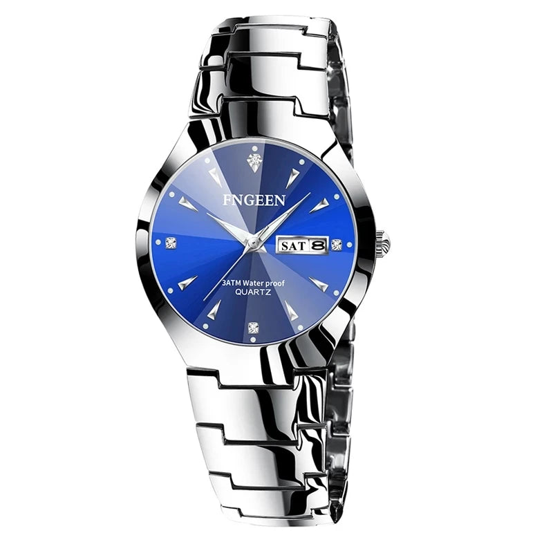 Montres Couple FNGEEN 2024 – Montre Homme & Femme de Luxe Acier Inoxydable FelizShop