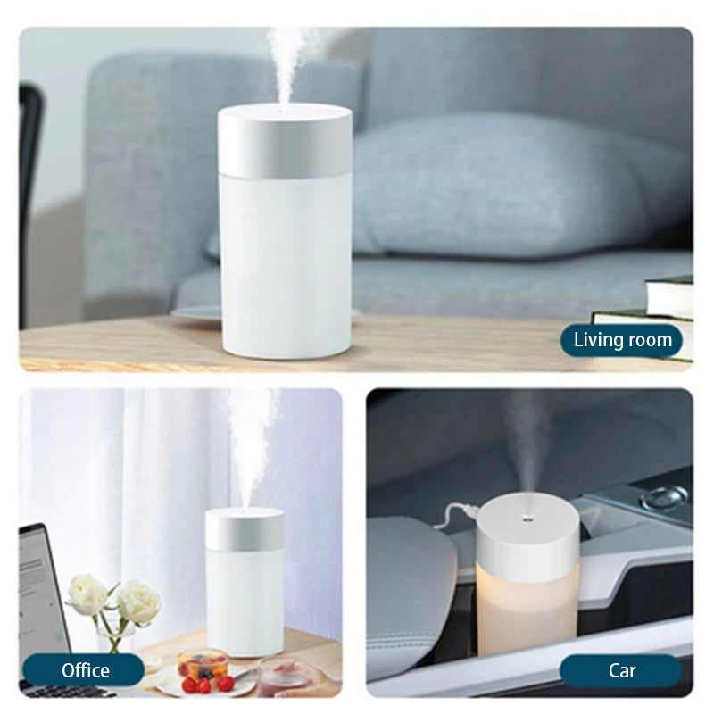 260ML USB Ultrasonic Air Humidifier LED Lamp Mini Essential Oil Diffuser Car Purifier Aroma Anion Mist Maker With Romantic Light (🚚 Livraison rapide en 8 à 12 jours ouvrés depuis la France FelizShop