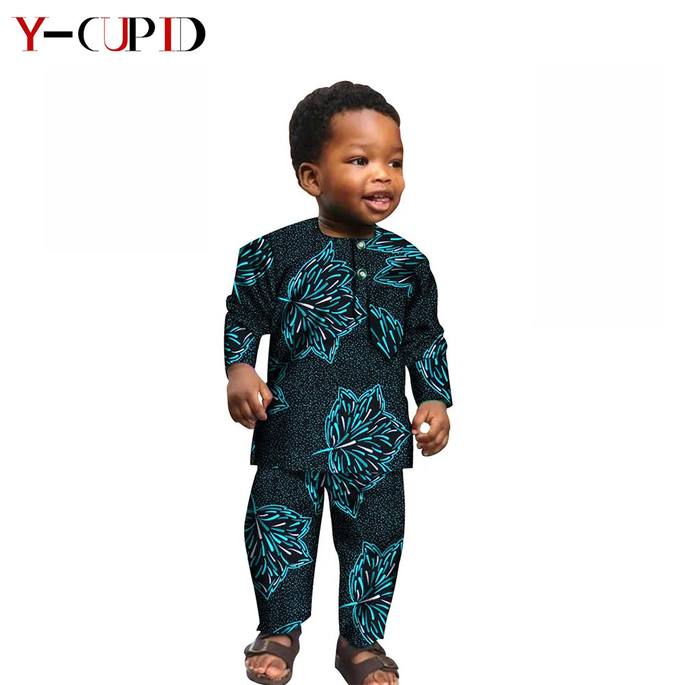 Ensemble Africain Garçon 2 Pièces – Chemise & Pantalon FelizShop