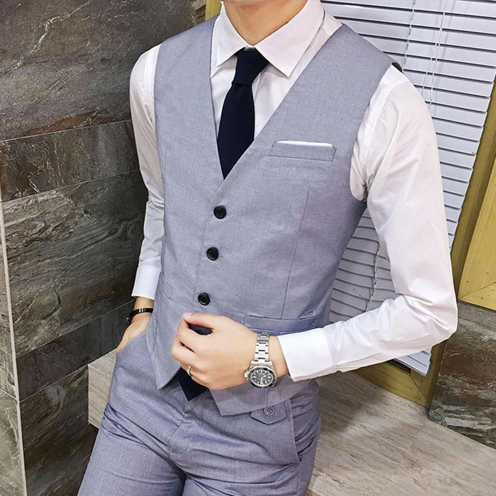 Gilet Homme Business – Slim Fit, Boutonnage Simple | Élégant, Confortable & Antifroissage🚚 Livraison rapide en 8 à 12 jours ouvrés depuis la France FelizShop