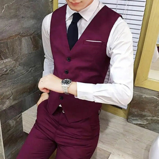 Gilet Homme Business – Slim Fit, Boutonnage Simple | Élégant, Confortable & Antifroissage🚚 Livraison rapide en 8 à 12 jours ouvrés depuis la France FelizShop