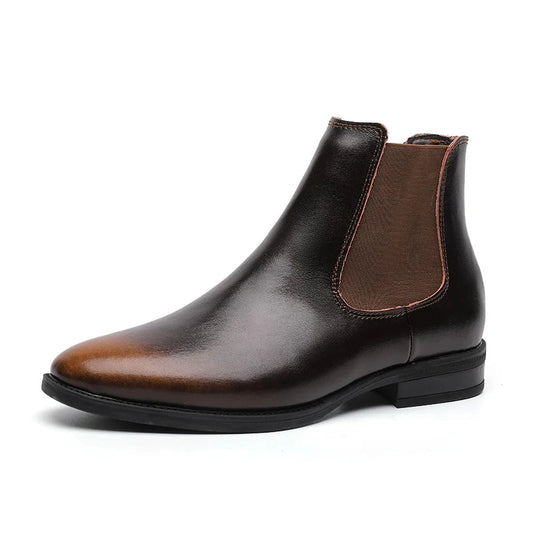 Bottines basses en cuir pour homme — Design élégant et raffiné — Bottes Chelsea montantes habillées, chaussures formelles en cuir🚚 Livraison rapide en 8 à 12 jours ouvrés depuis la France FelizShop