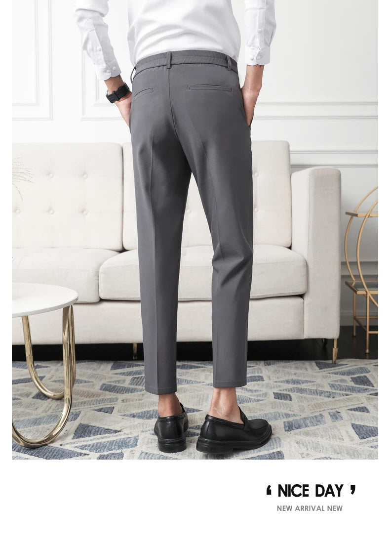 Pantalon de Costume Homme Slim – Tissu Infroissable, Coupe Droite Élégante🚚 Livraison rapide en 8 à 12 jours ouvrés depuis la France FelizShop