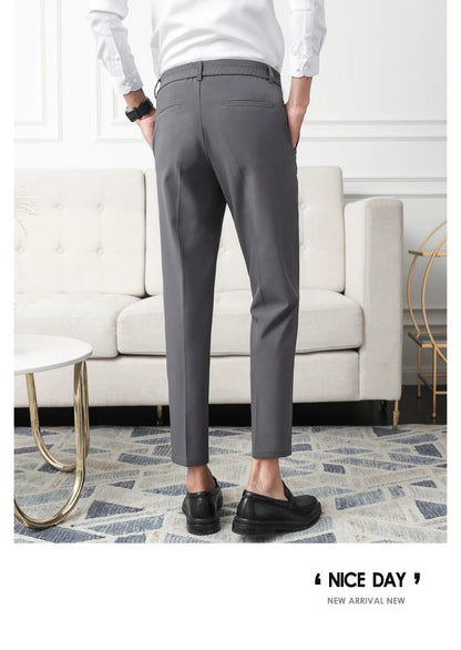 Pantalon de Costume Homme Slim – Tissu Infroissable, Coupe Droite Élégante🚚 Livraison rapide en 8 à 12 jours ouvrés depuis la France FelizShop