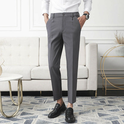 Pantalon de Costume Homme Slim – Tissu Infroissable, Coupe Droite Élégante🚚 Livraison rapide en 8 à 12 jours ouvrés depuis la France FelizShop