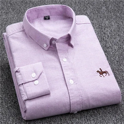 Chemise Homme Grande Taille S-7XL – 100% Coton Oxford, Manches Longues, Coupe Slim – Business & Casual FelizShop