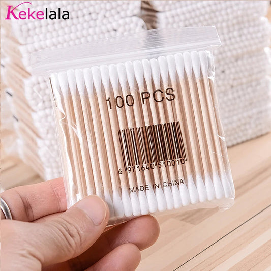 Lot de 500 Cotons-Tiges Jetables – Maquillage, Cils, Nettoyage Oreilles & Nez FelizShop
