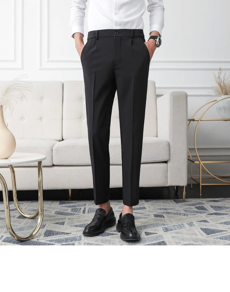Pantalon de Costume Homme Slim – Tissu Infroissable, Coupe Droite Élégante🚚 Livraison rapide en 8 à 12 jours ouvrés depuis la France FelizShop