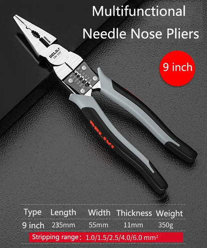 Pince Multifonction Électricien – Coupe-Fils & Pince Long Nez FelizShop