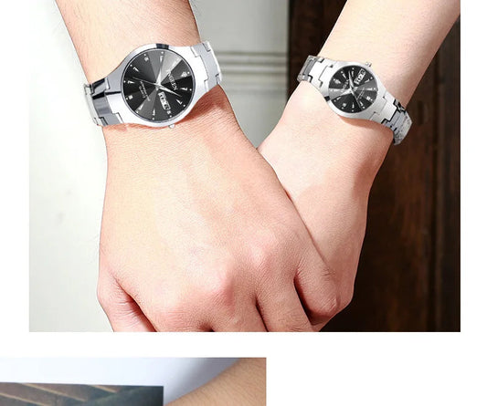 Montres Couple FNGEEN 2024 – Montre Homme & Femme de Luxe Acier Inoxydable FelizShop
