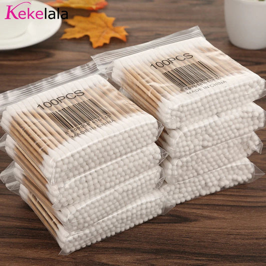 Lot de 500 Cotons-Tiges Jetables – Maquillage, Cils, Nettoyage Oreilles & Nez FelizShop