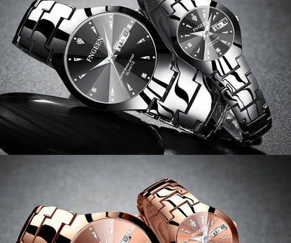 Montres Couple FNGEEN 2024 – Montre Homme & Femme de Luxe Acier Inoxydable FelizShop