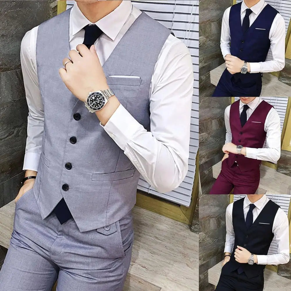 Gilet Homme Business – Slim Fit, Boutonnage Simple | Élégant, Confortable & Antifroissage🚚 Livraison rapide en 8 à 12 jours ouvrés depuis la France FelizShop