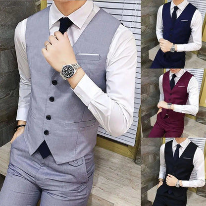 Gilet Homme Business – Slim Fit, Boutonnage Simple | Élégant, Confortable & Antifroissage🚚 Livraison rapide en 8 à 12 jours ouvrés depuis la France FelizShop