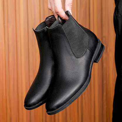 Bottines basses en cuir pour homme — Design élégant et raffiné — Bottes Chelsea montantes habillées, chaussures formelles en cuir🚚 Livraison rapide en 8 à 12 jours ouvrés depuis la France FelizShop