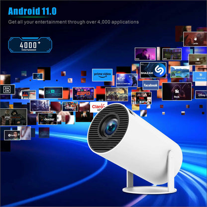 Projecteur HY300 Pro 4K – Mini Vidéoprojecteur Portable Android 11, Compatible 4K & YouTube, Affichage 720P HD, Prix Bas et MOQ Réduit 🚚 Livraison rapide en 8 à 12 jours ouvrés depuis la France FelizShop