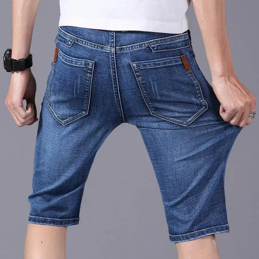 Short en Jean Homme Bleu Été – Coupe Droite, Taille 40 – Denim Coton Léger & Confortable FelizShop