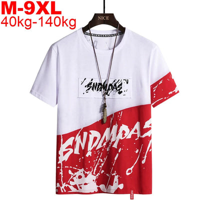 T-shirt Oversize Streetwear pour Homme – Manches Courtes, Style Hip-Hop, Grandes Tailles Jusqu’au 9XL  🚚 Livraison rapide en 8 à 12 jours ouvrés depuis la France FelizShop