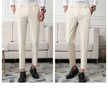 Pantalon de Costume Homme Slim – Tissu Infroissable, Coupe Droite Élégante🚚 Livraison rapide en 8 à 12 jours ouvrés depuis la France FelizShop