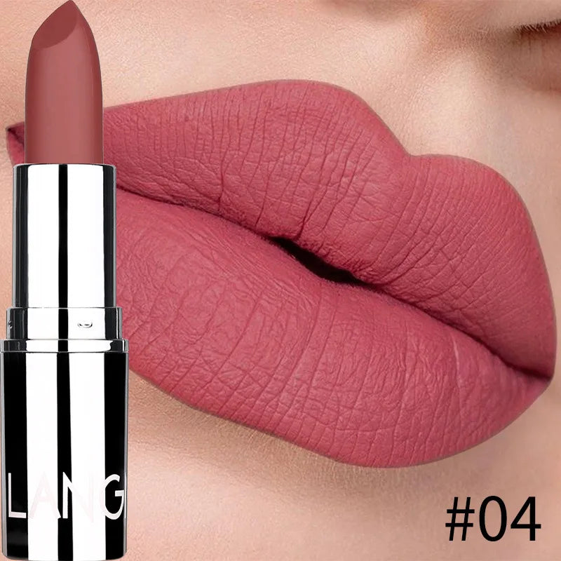 Rouge à Lèvres Mat Velours – Waterproof & Longue Tenue | 8 Couleurs Sexy, Non-Transfert & Hydratant🚚 Livraison rapide FelizShop