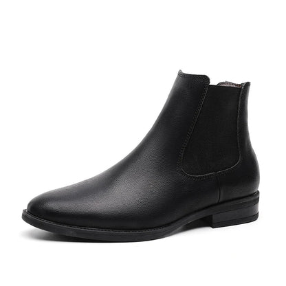Bottines basses en cuir pour homme — Design élégant et raffiné — Bottes Chelsea montantes habillées, chaussures formelles en cuir🚚 Livraison rapide en 8 à 12 jours ouvrés depuis la France FelizShop