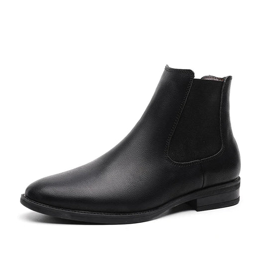 Bottines basses en cuir pour homme — Design élégant et raffiné — Bottes Chelsea montantes habillées, chaussures formelles en cuir🚚 Livraison rapide en 8 à 12 jours ouvrés depuis la France FelizShop