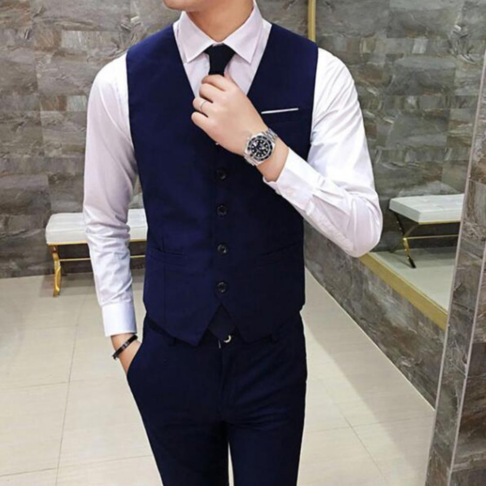 Gilet Homme Business – Slim Fit, Boutonnage Simple | Élégant, Confortable & Antifroissage🚚 Livraison rapide en 8 à 12 jours ouvrés depuis la France FelizShop
