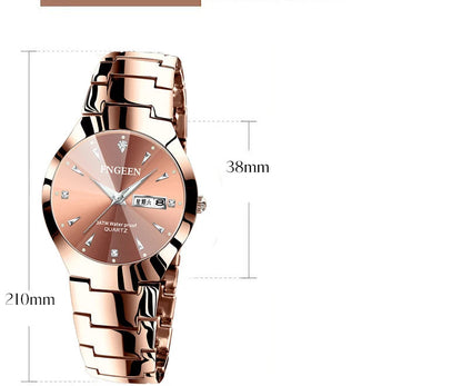 Montres Couple FNGEEN 2024 – Montre Homme & Femme de Luxe Acier Inoxydable FelizShop