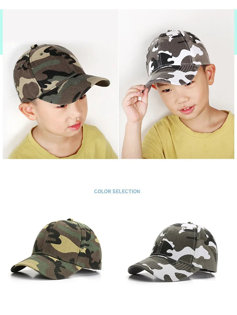 Nouvelle casquette d’été pour enfants en coton – Casquette camouflage style jungle pour garçons et filles – Casquette hip-hop réglable pour étudiants et bébés🚚 Livraison rapide FelizShop