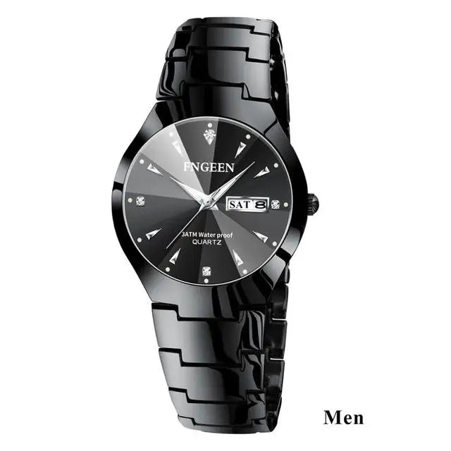 Montres Couple FNGEEN 2024 – Montre Homme & Femme de Luxe Acier Inoxydable FelizShop
