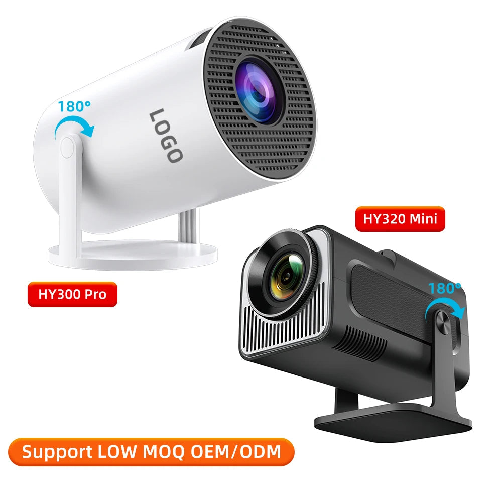 Projecteur HY300 Pro 4K – Mini Vidéoprojecteur Portable Android 11, Compatible 4K & YouTube, Affichage 720P HD, Prix Bas et MOQ Réduit 🚚 Livraison rapide en 8 à 12 jours ouvrés depuis la France FelizShop