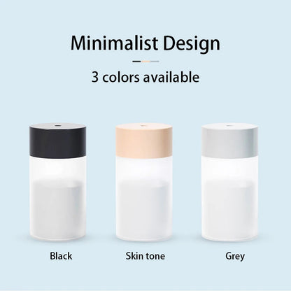 260ML USB Ultrasonic Air Humidifier LED Lamp Mini Essential Oil Diffuser Car Purifier Aroma Anion Mist Maker With Romantic Light (🚚 Livraison rapide en 8 à 12 jours ouvrés depuis la France FelizShop