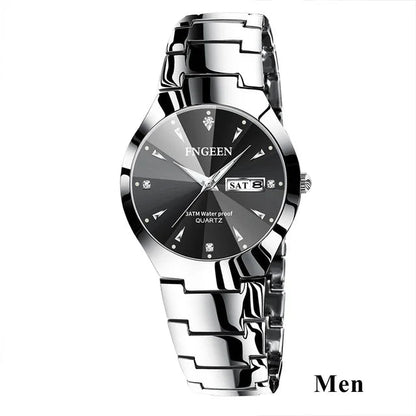 Montres Couple FNGEEN 2024 – Montre Homme & Femme de Luxe Acier Inoxydable FelizShop
