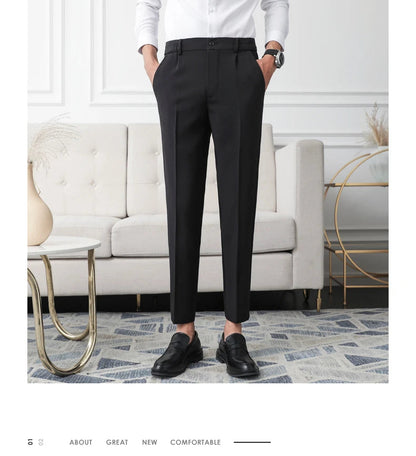 Pantalon de Costume Homme Slim – Tissu Infroissable, Coupe Droite Élégante🚚 Livraison rapide en 8 à 12 jours ouvrés depuis la France FelizShop