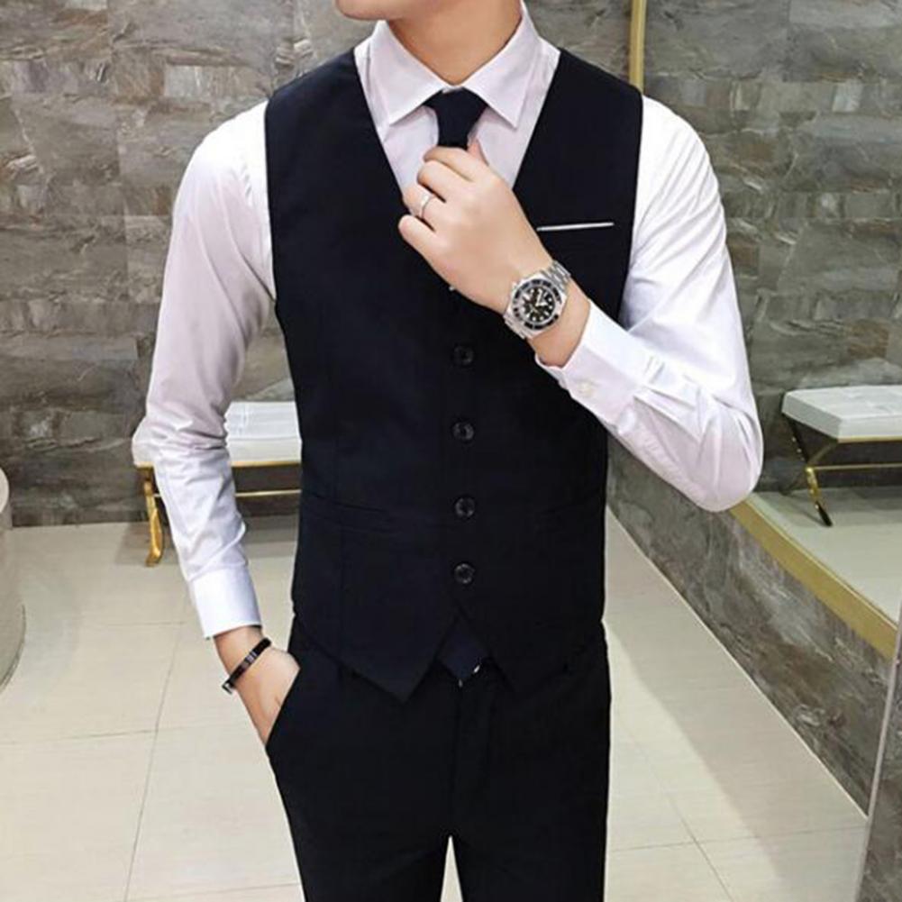 Gilet Homme Business – Slim Fit, Boutonnage Simple | Élégant, Confortable & Antifroissage🚚 Livraison rapide en 8 à 12 jours ouvrés depuis la France FelizShop