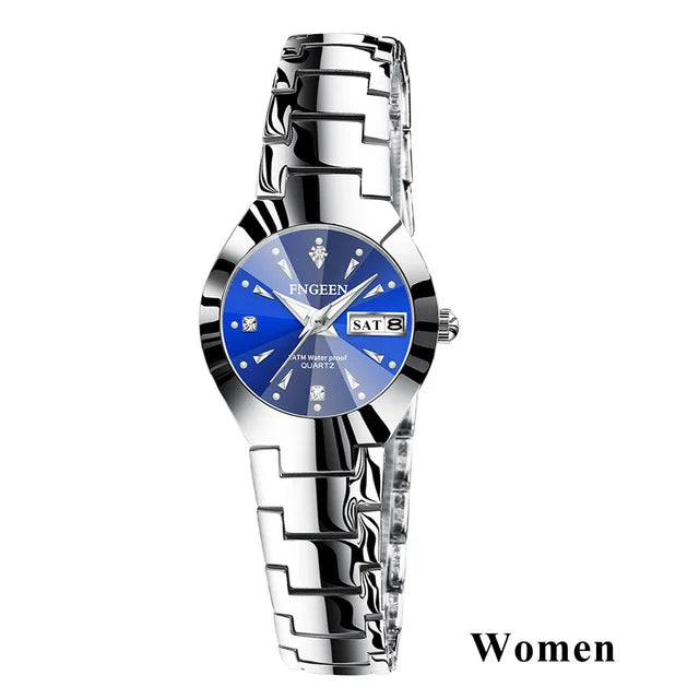 Montres Couple FNGEEN 2024 – Montre Homme & Femme de Luxe Acier Inoxydable FelizShop
