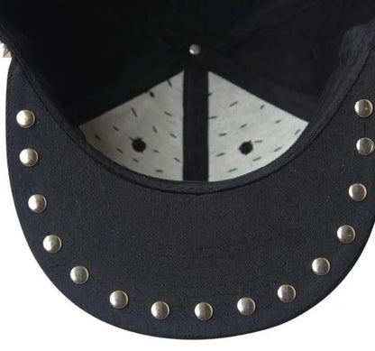 Casquette Homme Punk Rock – Snapback Cloutée Style Hip-Hop FelizShop