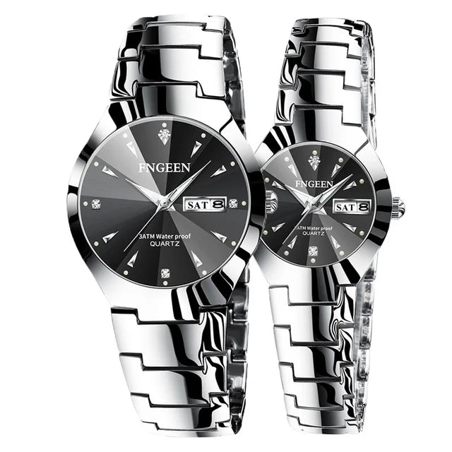Montres Couple FNGEEN 2024 – Montre Homme & Femme de Luxe Acier Inoxydable FelizShop
