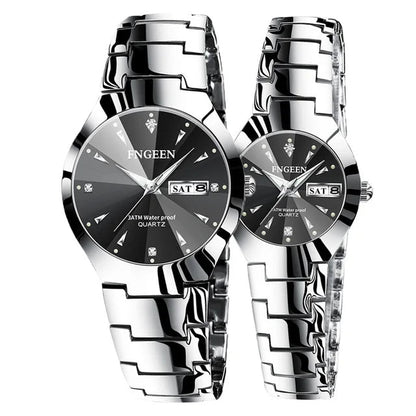 Montres Couple FNGEEN 2024 – Montre Homme & Femme de Luxe Acier Inoxydable FelizShop