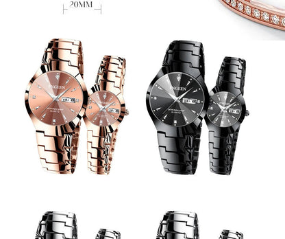 Montres Couple FNGEEN 2024 – Montre Homme & Femme de Luxe Acier Inoxydable FelizShop