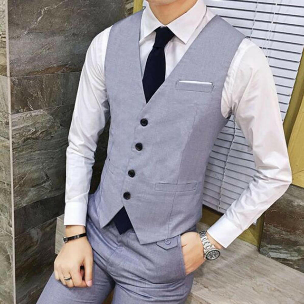 Gilet Homme Business – Slim Fit, Boutonnage Simple | Élégant, Confortable & Antifroissage🚚 Livraison rapide en 8 à 12 jours ouvrés depuis la France FelizShop