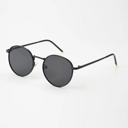 100% High Quality Retro Small round Unisex Modern Shades Funky Black Fashion Sunglasses Gold Metal Frame UV400 Lenses for Women 🚚 Livraison rapide en 8 à 12 jours ouvrés depuis la France FelizShop