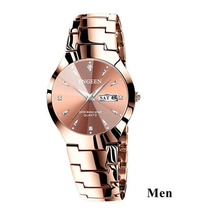 Montres Couple FNGEEN 2024 – Montre Homme & Femme de Luxe Acier Inoxydable FelizShop