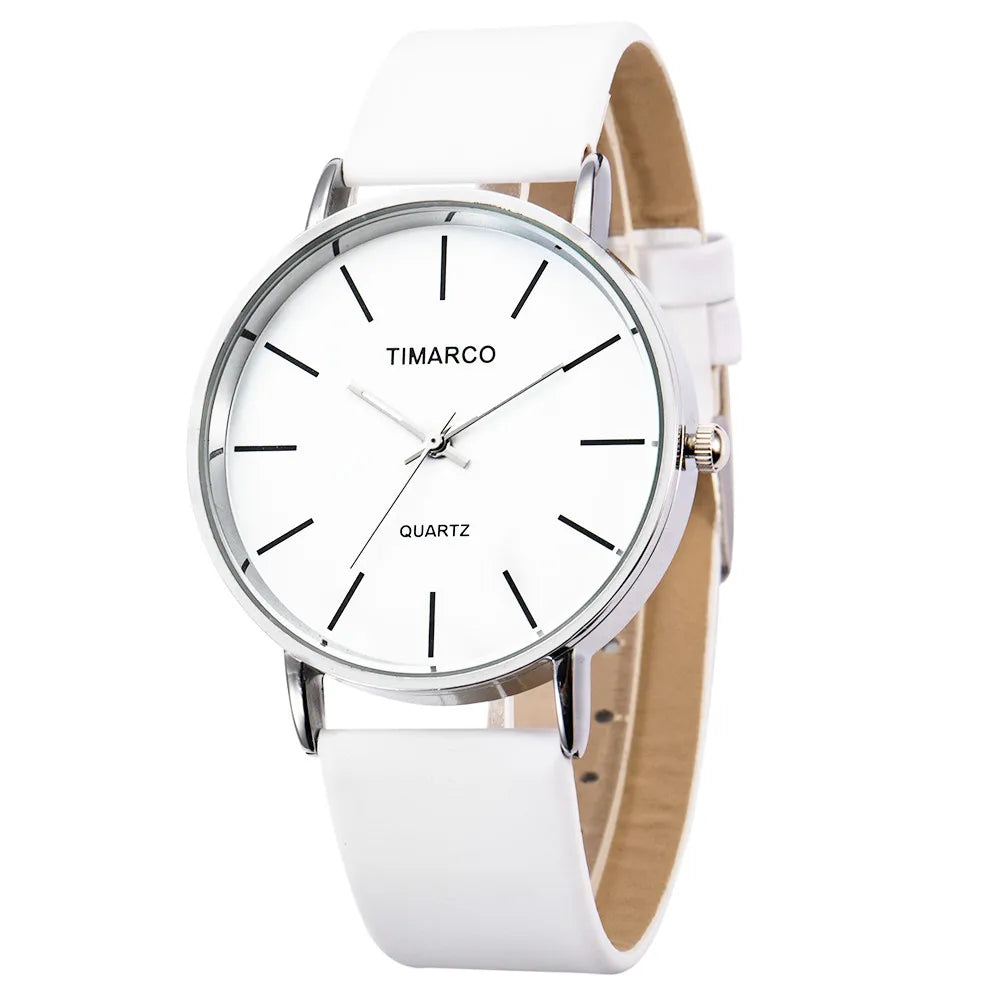Montre Femme Élégante – Style Minimaliste & Bracelet Cuir – Mouvement Quartz🚚 Livraison rapide en 8 à 12 jours ouvrés depuis la France FelizShop