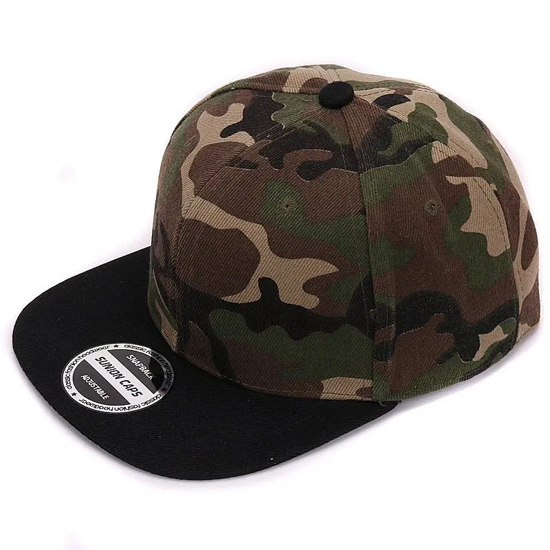 Casquette HATLANDER camouflage snapback en polyester – Casquette plate de baseball camouflage sans broderie – Casquette homme et femme🚚 Livraison rapide FelizShop